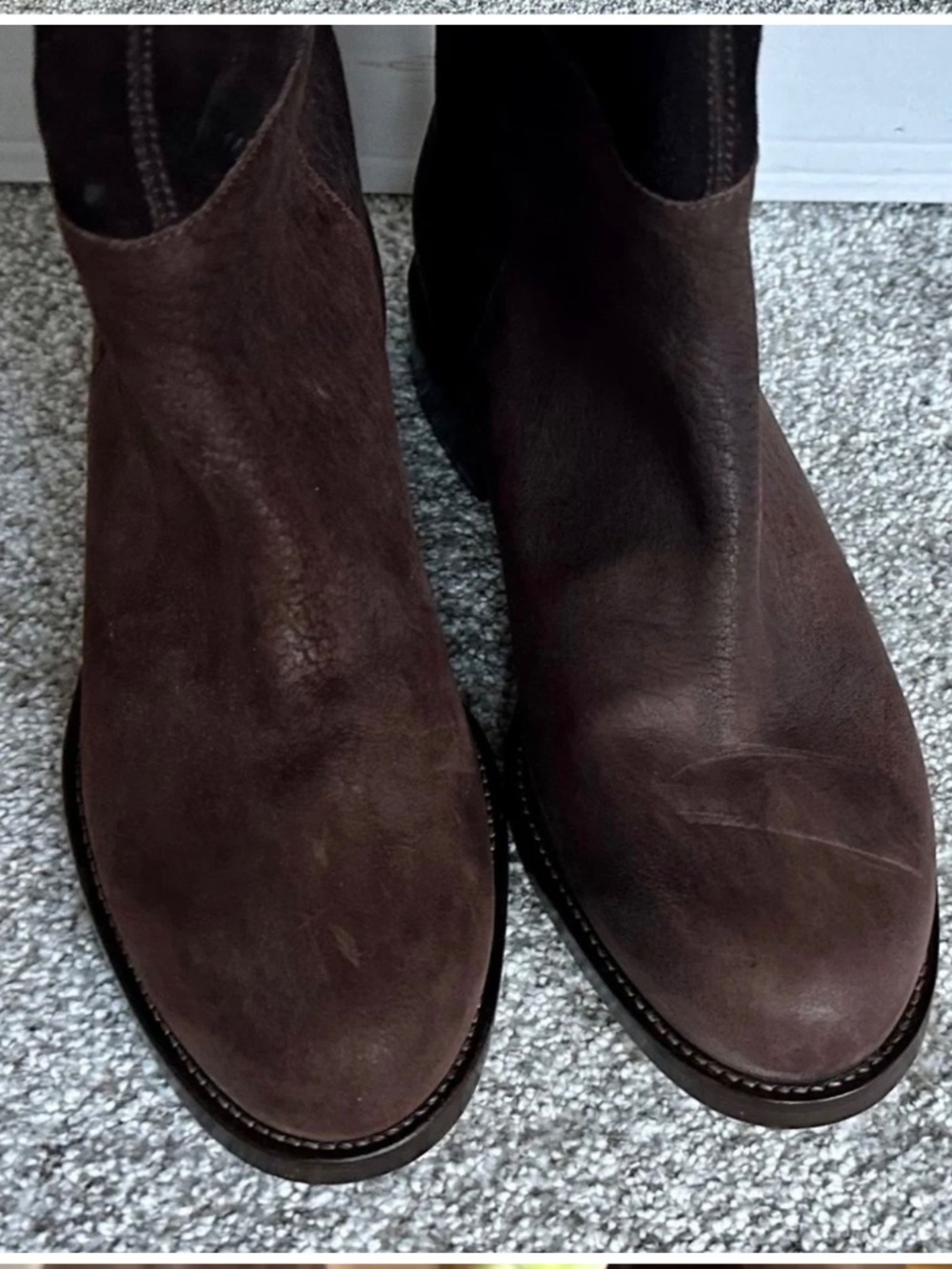 Marni Archival Y2K Chocolate Brown Suede Leather Fold Over Tall Boots 38 - Picture 8 of 10